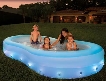 Badebassin LED LYSSHOW 280 x 157 x 46 cm
