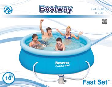  Bestway Fast Set Pool 244x66cm m/filter pumpe-2
