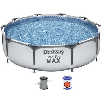  Bestway Steel Pro MAX Frame Pool 305 x 76cm m/filter pumpe