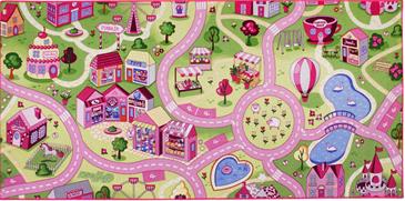 Bil Legetæppe Sweet Town  95 x 200 cm