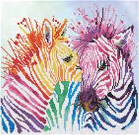 Diamond Dotz 40 x 40 cm - Rainbow Zebraer