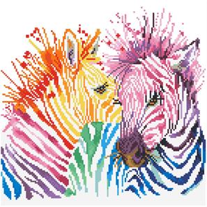 Diamond Dotz 40 x 40 cm - Rainbow Zebraer-3