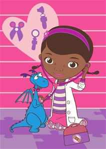 Disney Doktor Mc Stuffins tæppe til børn Design 02 95x133 cm