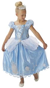 Disney Prinsesse Askepot Deluxe Kjole Udklædningstøj (3-9 år)