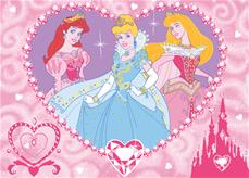 Disney Prinsesse Hjerte tæppe 133x95