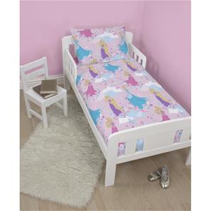 Disney Prinsesse Junior 4-i-1 Pakke v2(sengetøj, dyne, hovedpude)