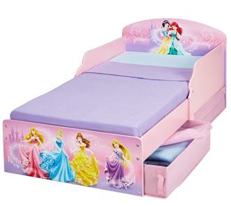 Disney Prinsesse Junior Træ seng m/opbevaring (140cm)