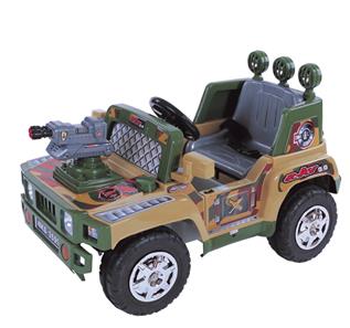 EL Børne Jeep m/gevær + fjernbetjening