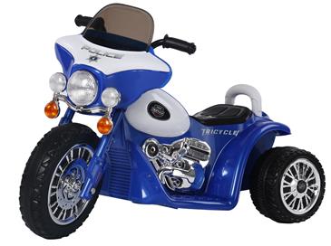 EL Politi Motorcykel til Børn, Blå