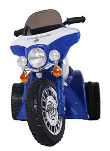 EL Politi Motorcykel til Børn, Blå-2