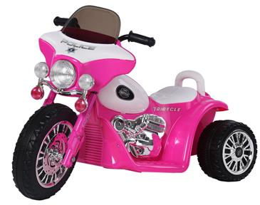 EL Politi Motorcykel til Børn, Pink