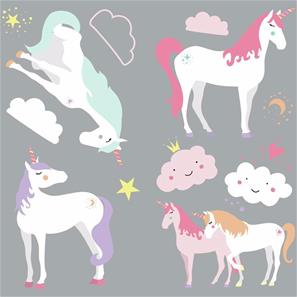 Enhjørning / Unicorn Wallstickers-2