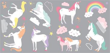 Enhjørning / Unicorn Wallstickers-3