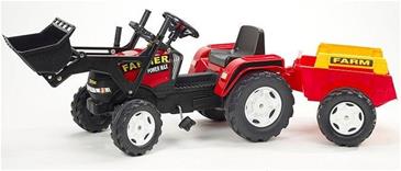 Falk Farm Power Max PedalTraktor m/Frontskovl + Anhænger