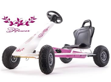 Ferbedo Go-Kart  Air Racer ''Flower'', Hvid/Pink (5-11 år)
