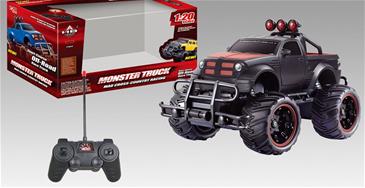 Fjernstyret Monster Truck Off-Road 1:20 Sort-2