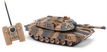 Fjernstyret Tank Desert 27MHz, IR Kamp tank