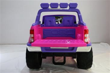 Ford Ranger F650 4x4 12v Pink m/4x12V + Gummihjul + fjernb-10