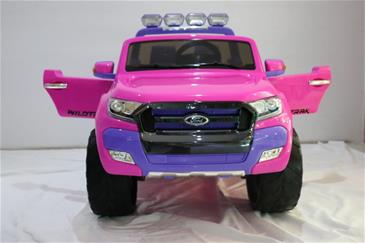 Ford Ranger F650 4x4 12v Pink m/4x12V + Gummihjul + fjernb-14