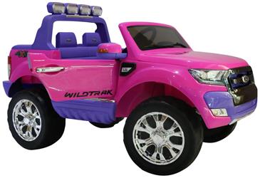 Ford Ranger F650 4x4 12v Pink m/4x12V + Gummihjul + fjernb-2