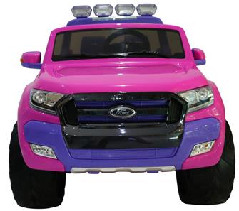Ford Ranger F650 4x4 12v Pink m/4x12V + Gummihjul + fjernb-3