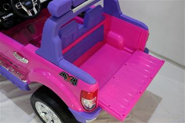 Ford Ranger F650 4x4 12v Pink m/4x12V + Gummihjul + fjernb-9