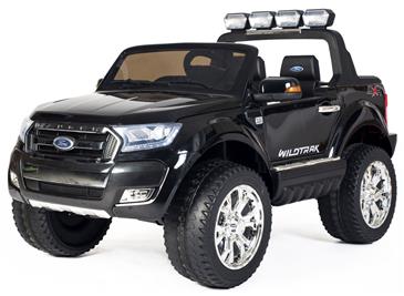 Ford Ranger F650 4x4 12v Sort m/4x12V + Gummihjul + fjernb