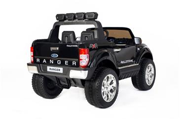 Ford Ranger F650 4x4 12v Sort m/4x12V + Gummihjul + fjernb-6