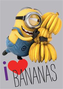 Grusomme Mig Minions gulvtæppe til børn - Love Bananas 133x95