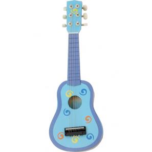 Guitar til børn m. 6 strenge - Blå