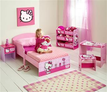 Hello Kitty Træ Junior børneseng v2 (140cm)-5