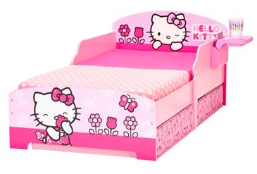 Hello Kitty juniorseng m/opbevaring+hylde (140cm)