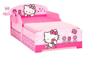 Hello Kitty juniorseng m/opbevaring+hylde (140cm)-2