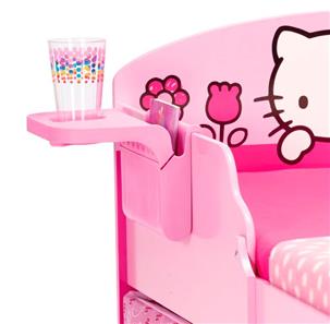 Hello Kitty juniorseng m/opbevaring+hylde (140cm)-3