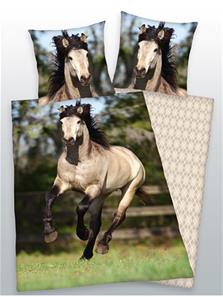 Hest Grå Sengetøj (100 procent bomuld!)