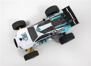 High Speed Fjernstyret Truggy 1:18 2.4G, Hvid/blå-2