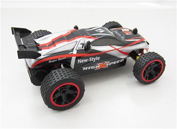 High Speed Fjernstyret Truggy 1:18 2.4G, Sort/Rød-2