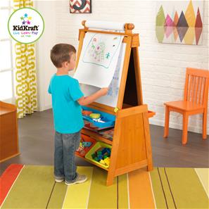 KidKraft Honey Grand Staffeli til børn m/Opbevaring -3