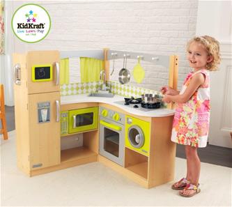 KidKraft  Limited Edition Natural Lime Hjørne Køkken-2