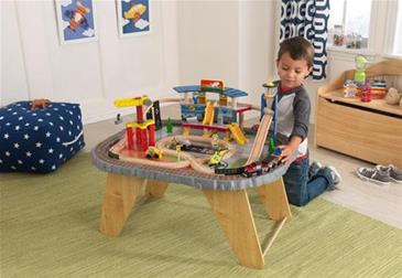 KidKraft Transport Station tog sæt med bord-4