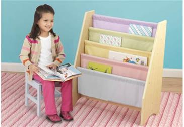 Kidkraft Opbevaringsreol med stofhylder - Pastel-2