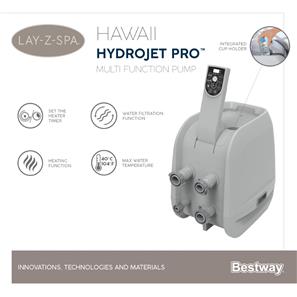  Lay-Z Spabad 180 x 180 x 71cm Hawaii HydroJet Pro (Dansk model)-16