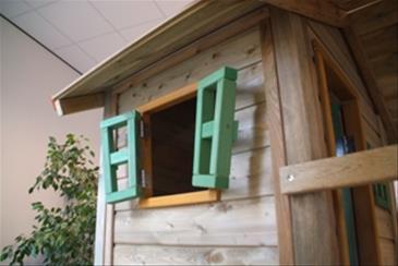 Legehus Wood2Play Høj m/rutsjebane-7