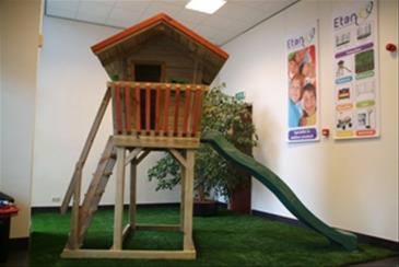 Legehus Wood2Play Høj m/rutsjebane-8