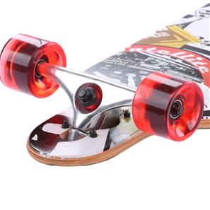 Longboard 41 ''DROP TROUGH RACE'' Skateboard m/LED Lys, SAT-18