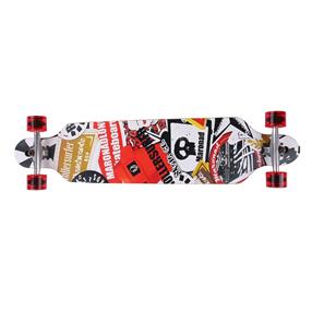 Longboard 41 ''DROP TROUGH RACE'' Skateboard m/LED Lys, SAT-2