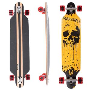 Longboard 41 ''DROP TROUGH RACE'' Streetsurfer Skateboard DRIPPING SCULL-6