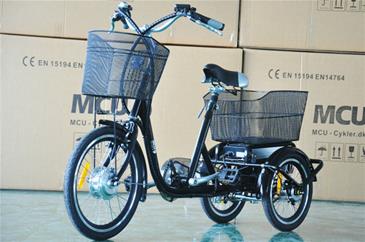 MCU EL-Cykel Trehjulet m/3 gear, Sort-3