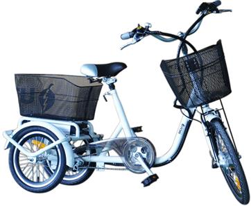 MCU EL-Cykel Trehjulet m/3  gear , Hvid