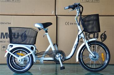 MCU EL-Cykel Trehjulet m/3  gear , Hvid-2